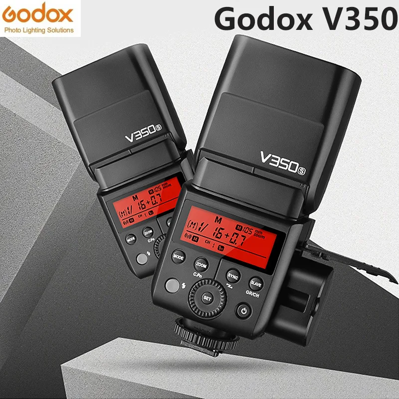 Godox v350 câmera flash lâmpada 2.4g transmissão sem fio adequado para sony fuji canon nikon olympus único dslr câmera flash