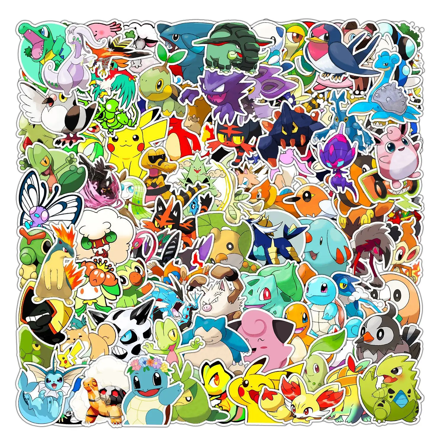 10/50/100PCS Kawaii Pikachu Pokemon Anime Stickers Motorcycle Skateboard Helmet Laptop Cup Decal Sticker Waterproof Classic Toy