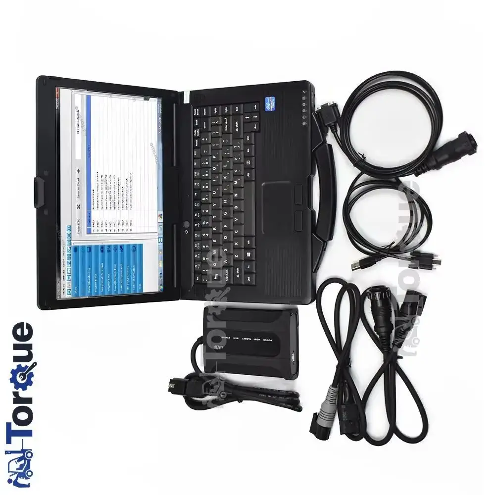 

DDT SCR DPF DMS-5 Diagnosis Scanner for Doosan uvim Diagnostic Forklift Excavator wheel Loader Heavy Duty + CF53 Laptop
