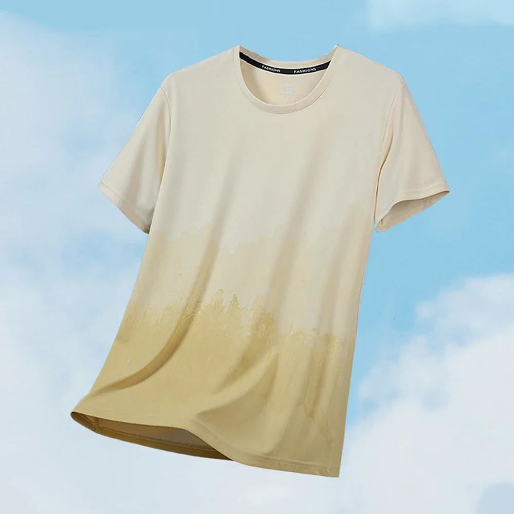 الرجال تي شيرتات رياضية موضة التدرج Harajuku التجفيف السريع قصيرة الأكمام الصيف بلايز فضفاضة غير رسمية تشغيل ملابس رياضية ملابس للرجال #3