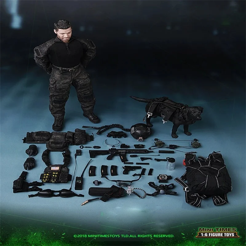 

M013 Mini Times Toys 1/6 Soldier Navy Special Forces With Dog Full Set 12'' Action Figure Model In Stock