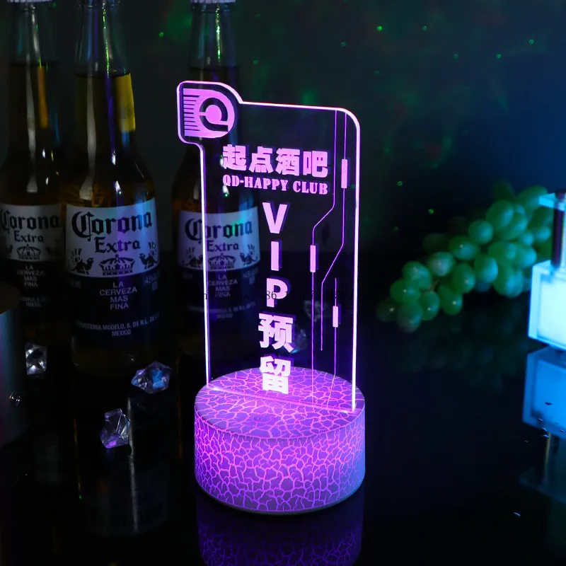 

Акриловый светодиодный вертикальный светящийся стол на заказ, сиденье для ресторана, бара, зарезервированная карта стола, номер карты стола