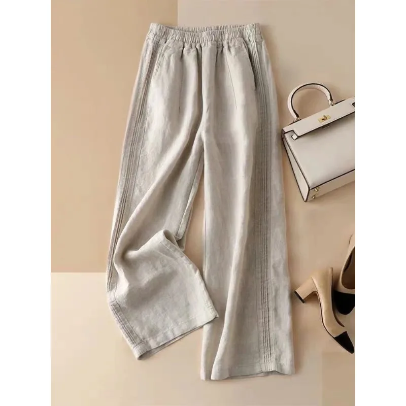 

Fashion Cotton Pants Woman Summer Vintage Clothes Trousers Wide Leg Harajuku Korean Style Baggy Oversize Pants LOOSE Casual N43