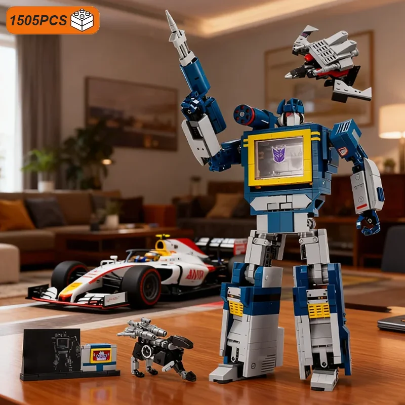 نموذج روبوت أزرق تقني جديد لعام 2025 لبنات البناء شاحنة إبداعية لسيارة الطوب الميكانيكي ألعاب تجميع هدايا للأولاد إصدار جامعي الهدايا