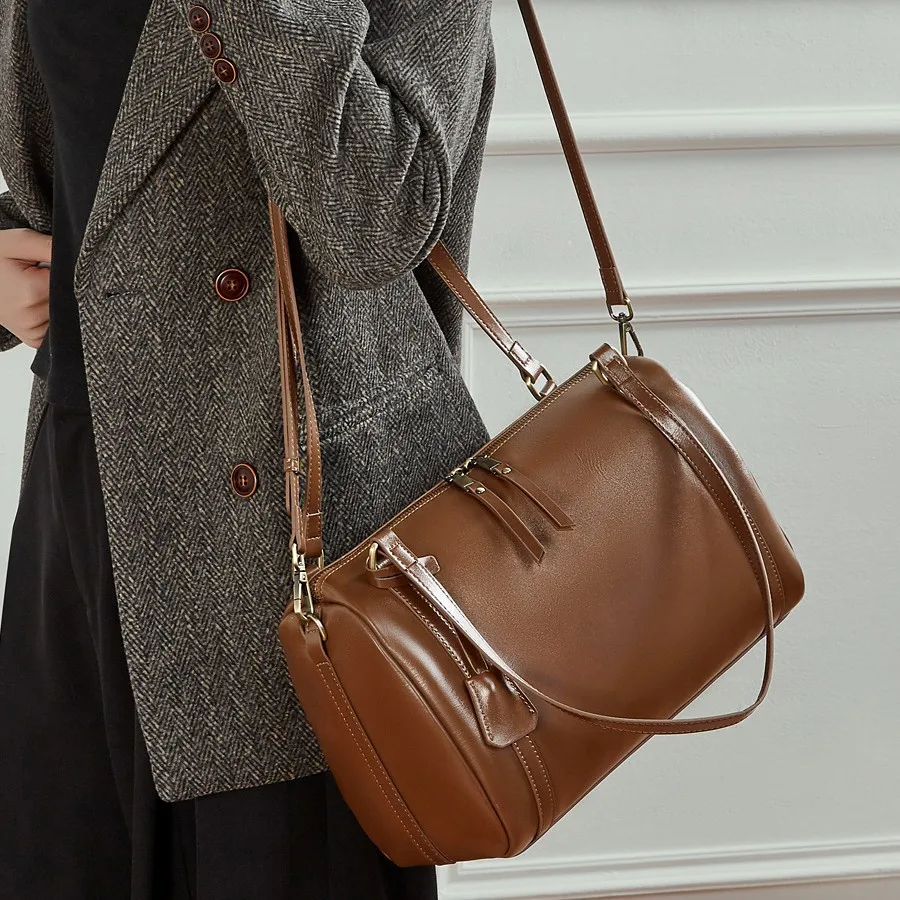 

Larg Capacity Underarm Bag Genuine Leather New Lazy Style Pillow Tote Bag Fashionable Simple Light Luxury Single Shoulder