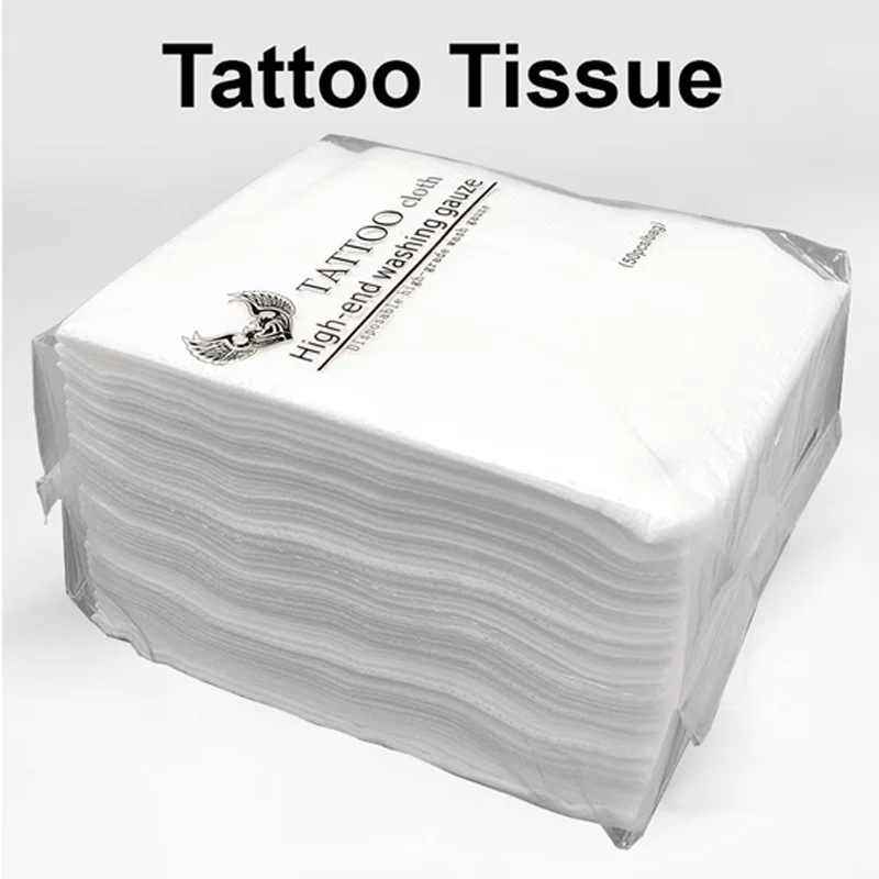 

Sterile Non-Woven Tattoo Tissues - 50pcs Individually Wrapped for Hygienic Cleaning & Ink Removal.