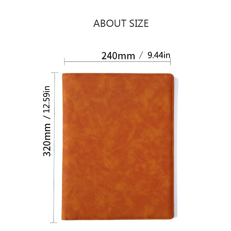 University Executive A4 Leather Portfolio Folder Padfolio Metal Clipboard Business Folders Documents Holder Organizer for Office