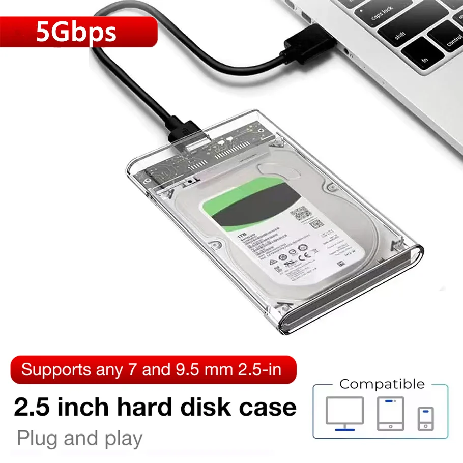 

Коробки для жесткого диска USB 3.0 — SATA III Корпус для жесткого диска 2,5-дюймовый корпус HDD SSD Внешний корпус Коробка для жесткого диска Внешний корпус для жесткого диска