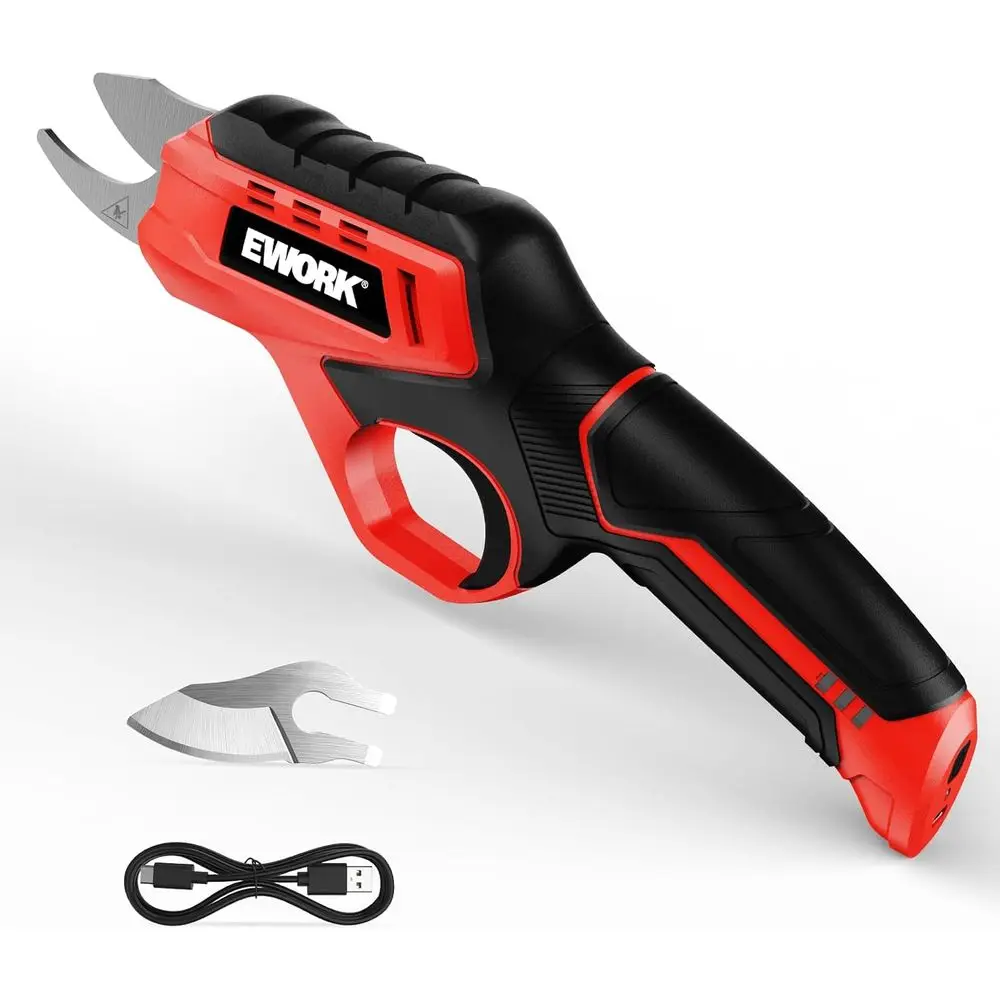 

Rechargeable 4.2V 4000mAh Battery Electric Pruning Shears, 0.7 Cutting Diameter, 2 SK5 Blades, Handheld Garden Trimmer