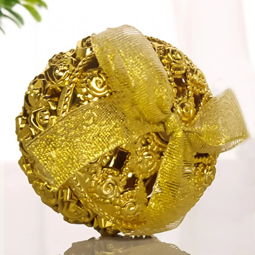 Hollow Candy Box Gold-Plated Aromatherapy Jewelry Storage Holder Wedding Decor