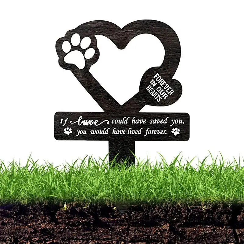 Pet Memorial Garden Stake Dog Cemetery Garden Stake Memorial Yard Decorations Pet Loss Sympathy Plaques Dog Claw Design Garden