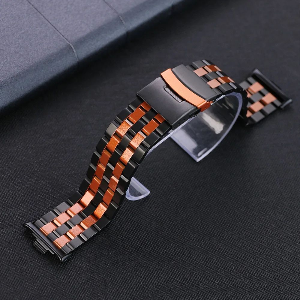 لساعة Redmi 5 4 سوار من الفولاذ المقاوم للصدأ سوار ساعة كوريا لساعة Xiaomi Mi Band 9 Pro/Band 8 Pro سوار معدني فاخر