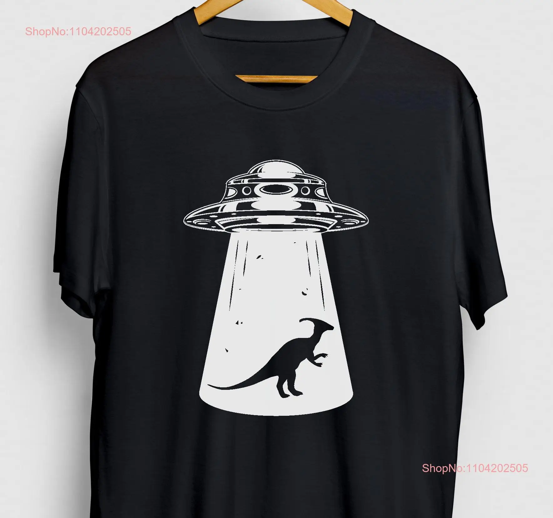 Parasaurolophus Funny Dinosaur tee T Shirt UFO Youth  long or short sleeves