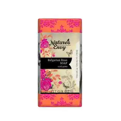 Nature's Envy Bulgarian Rose Handmade Essential Oil Soap - 227g Natural Skin-Caring Bath Body Product