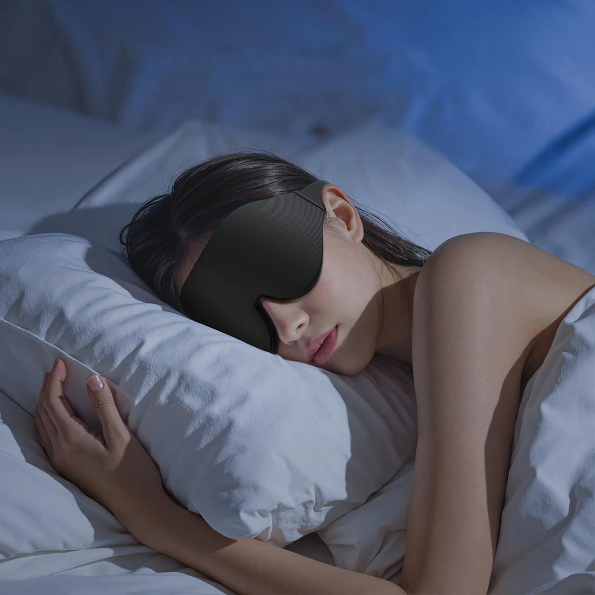 1 STÜCK Lichtblockierende, bequeme, drückt nicht auf die Augen und verschmiert das Make-up nicht. 3D-Schlaf-Augenmaske für Zuhause, Nickerchen.