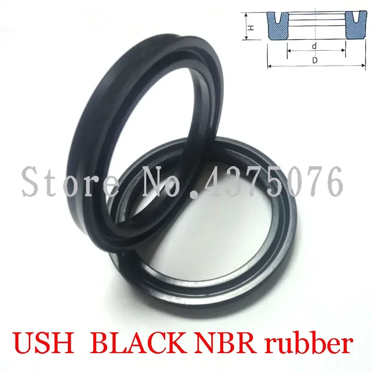 

200*220/195*215/204*224/210*230/220*240*12 USH Black NBR Rubber Hydraulic Cylinder Piston Rod U Lip Gasket O Ring Oil Seal