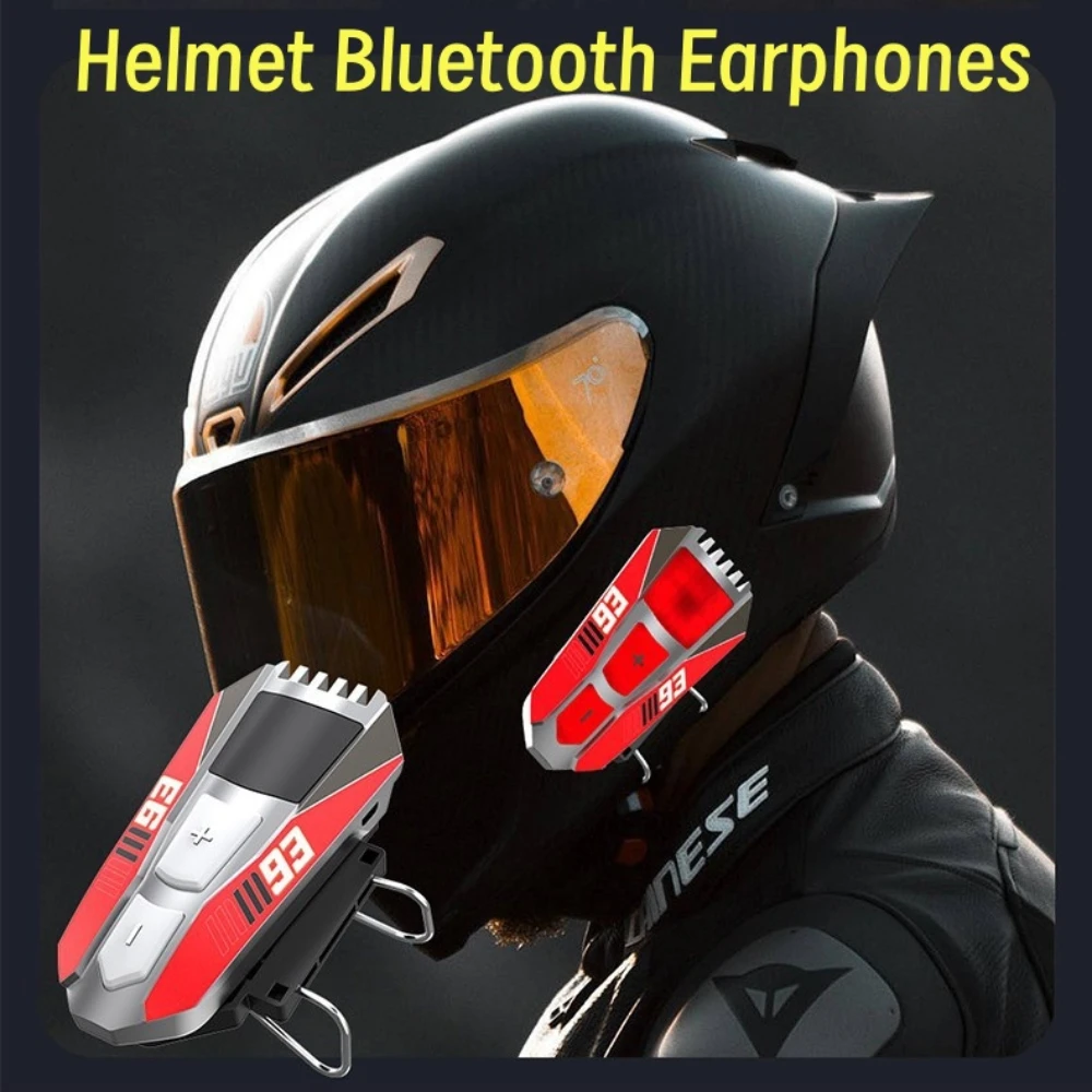 Motorcycle Helmet Headphones, Intelligent Ambient Light, Helmet Intercom Headphones, Max Intercom Distance of 500 Meters, Single