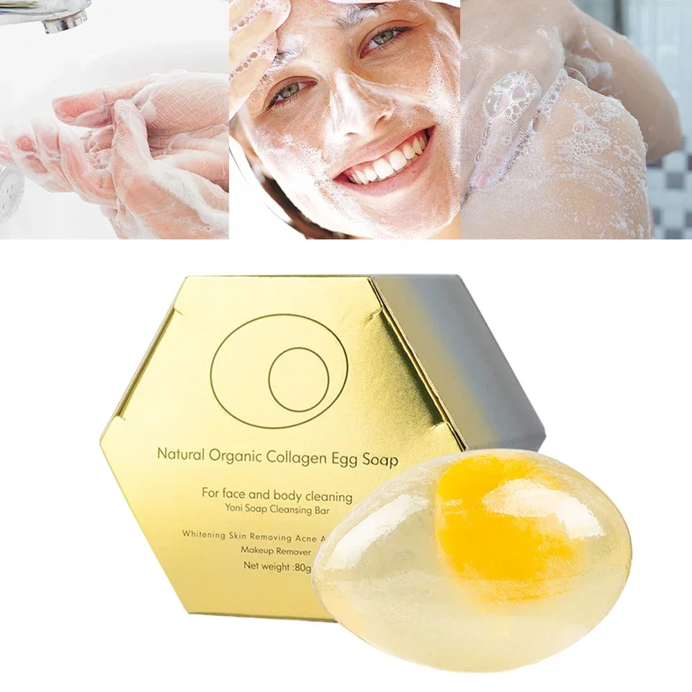 Skin Care Tool Bath Soap Natural Handmade Removal Pore Acne Egg Soap New Whitening Moisturizing Cleansing Soap