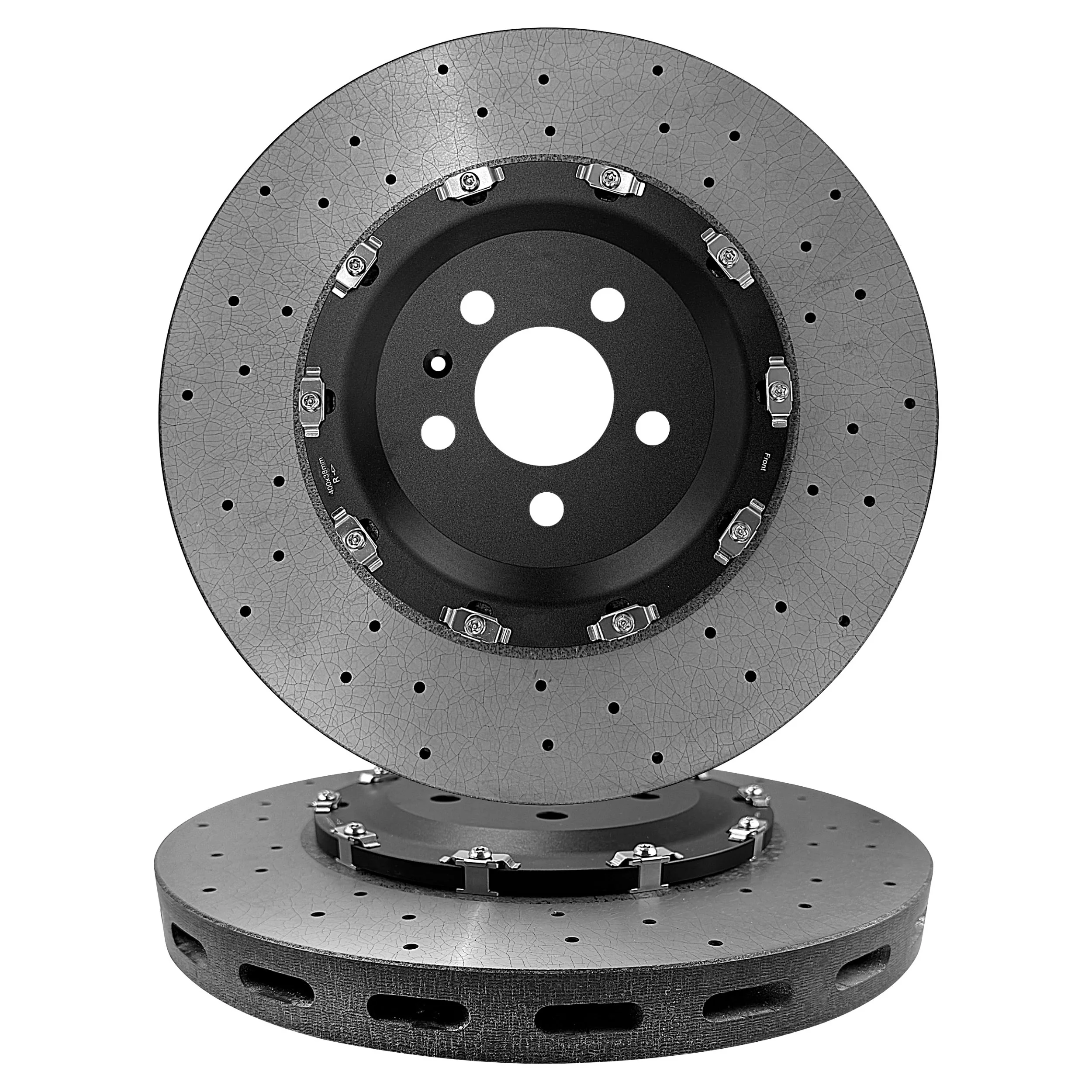 4M0615301AP Front 380MM 28MM CCB Brake Rotors Carbon Ceramic Disc For Audi