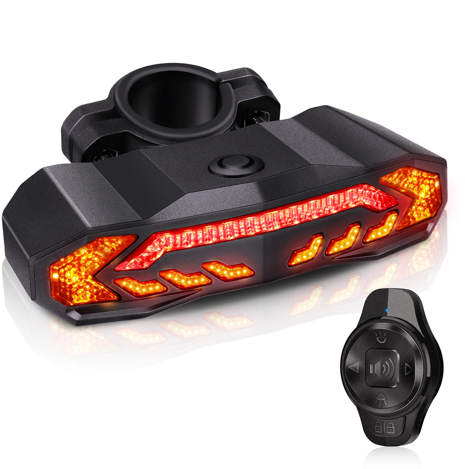 AliExpress Rockbye Bicycle Turn Signals Light Rechargeable Bike Tail Light Wireless Anti-theft Bike Safety Alarm