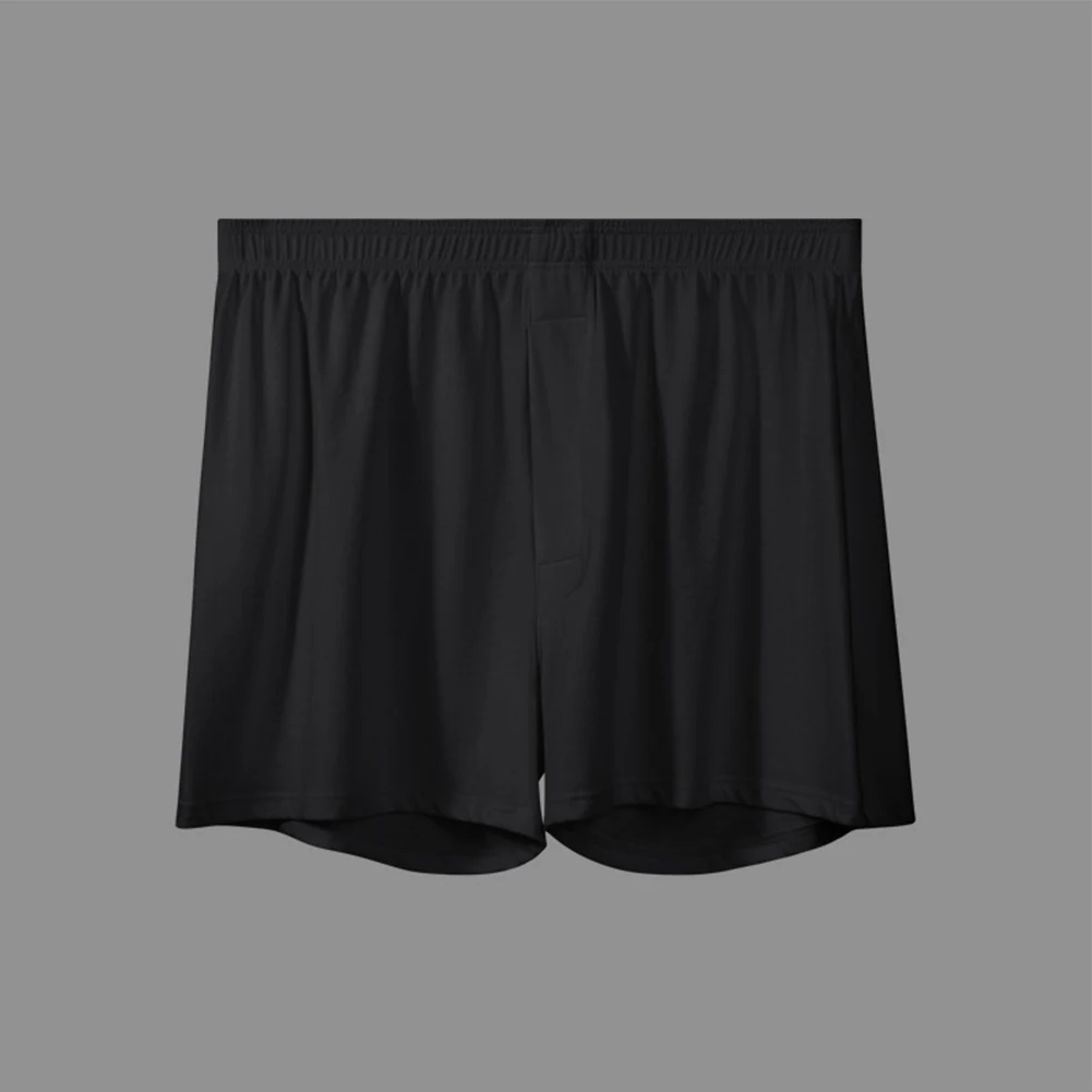 Men Casual Loose Wide Leg Cotton Boxer Trunks Short Homewear Underwear Seamless Underpants Shorts U Convex Pouch Flat Boxers