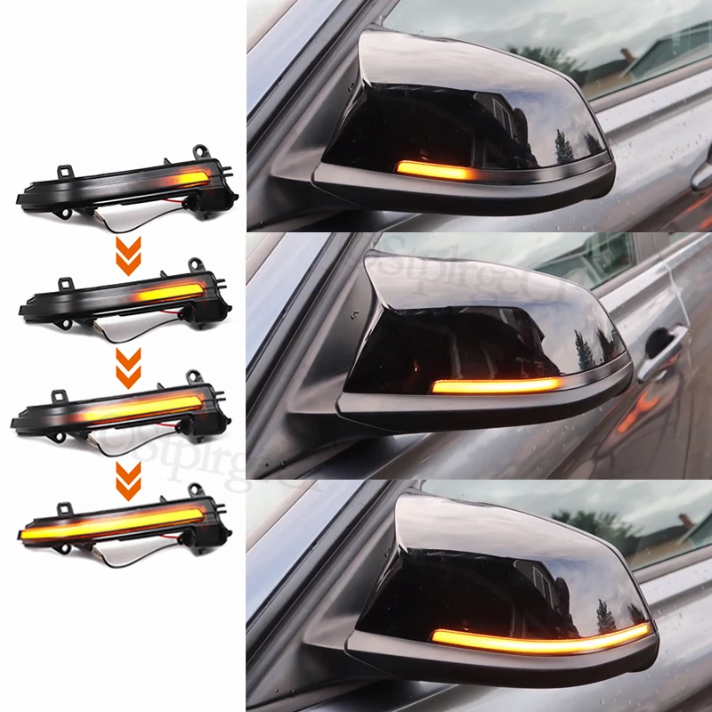 

2PCS Dynamic Turn Signal LED Light Flowing Water Blinker Flashing Indicator For BMW 1 2 3 4 Series X1 F20 F22 F30 F34 F32 E84 i3