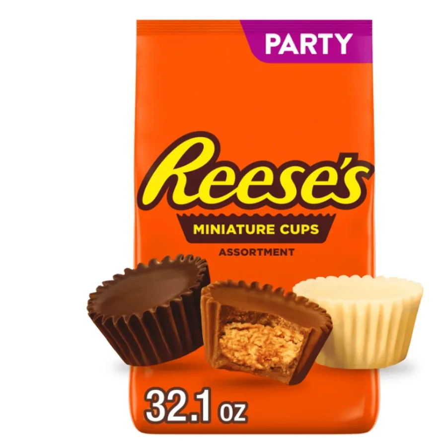 

Reese's Miniatures Assorted Flavored Peanut Butter Cups Candy Party Pack 32.1 oz