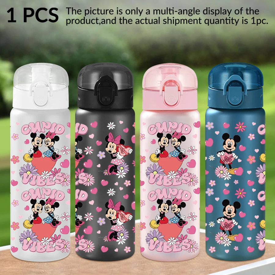 

1Pc Disney, Mickey, Minnie pattern 26oz plastic water bottle, outdoor sports water cup birthday/back to school gift