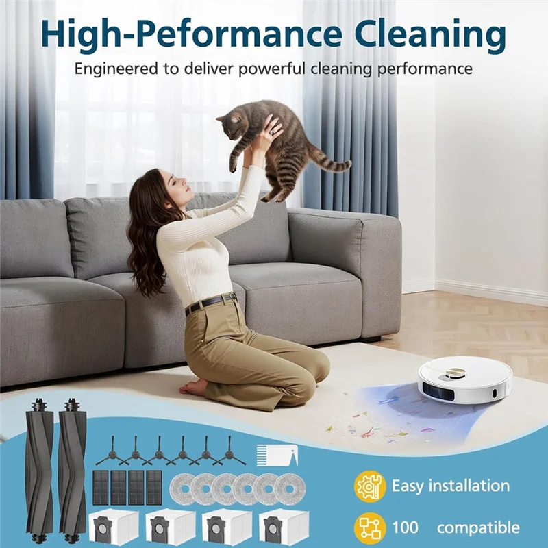 DHIPP-Suku Cadang Pengganti untuk Dreame L10s Ultra Gen 2/ L10s Pro Ultra Panas / X30 Set Aksesori Penyedot Debu Robot Ultra