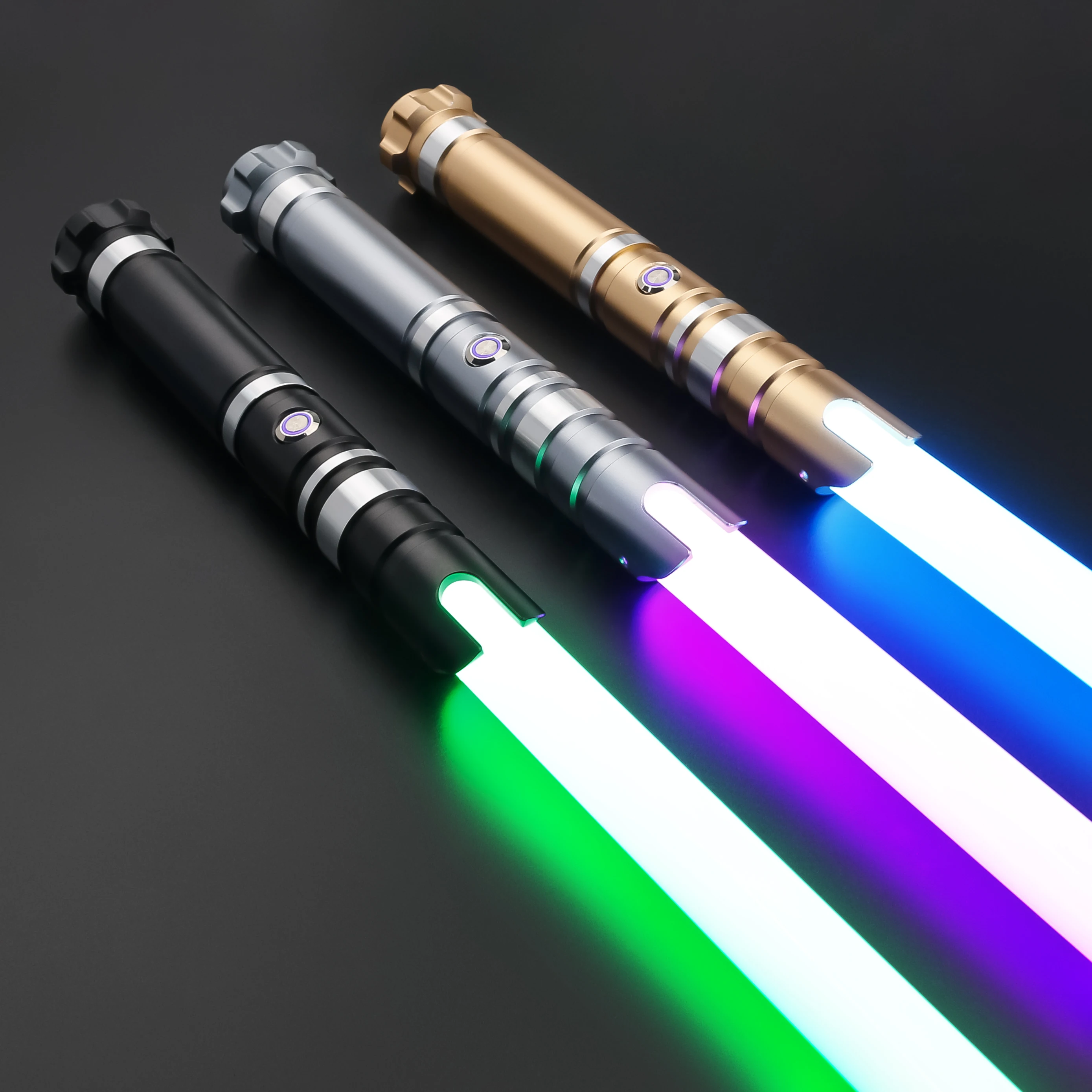 TXQSABER  RGB Lightsaber Metal Handle Heavy Dueling Saber With 16 Soundfont And 12 Kind Light Kids Toys Blaster FOC Laser Swords