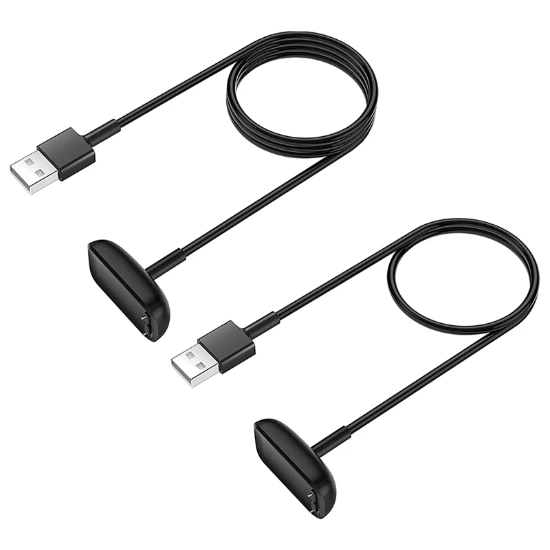 2PCS Charger Cable For Fitbit Luxe Fitness Tracker, Replacement Charging Cable Cord For Fitbit Luxe (3.3 Ft/1.6 Ft)