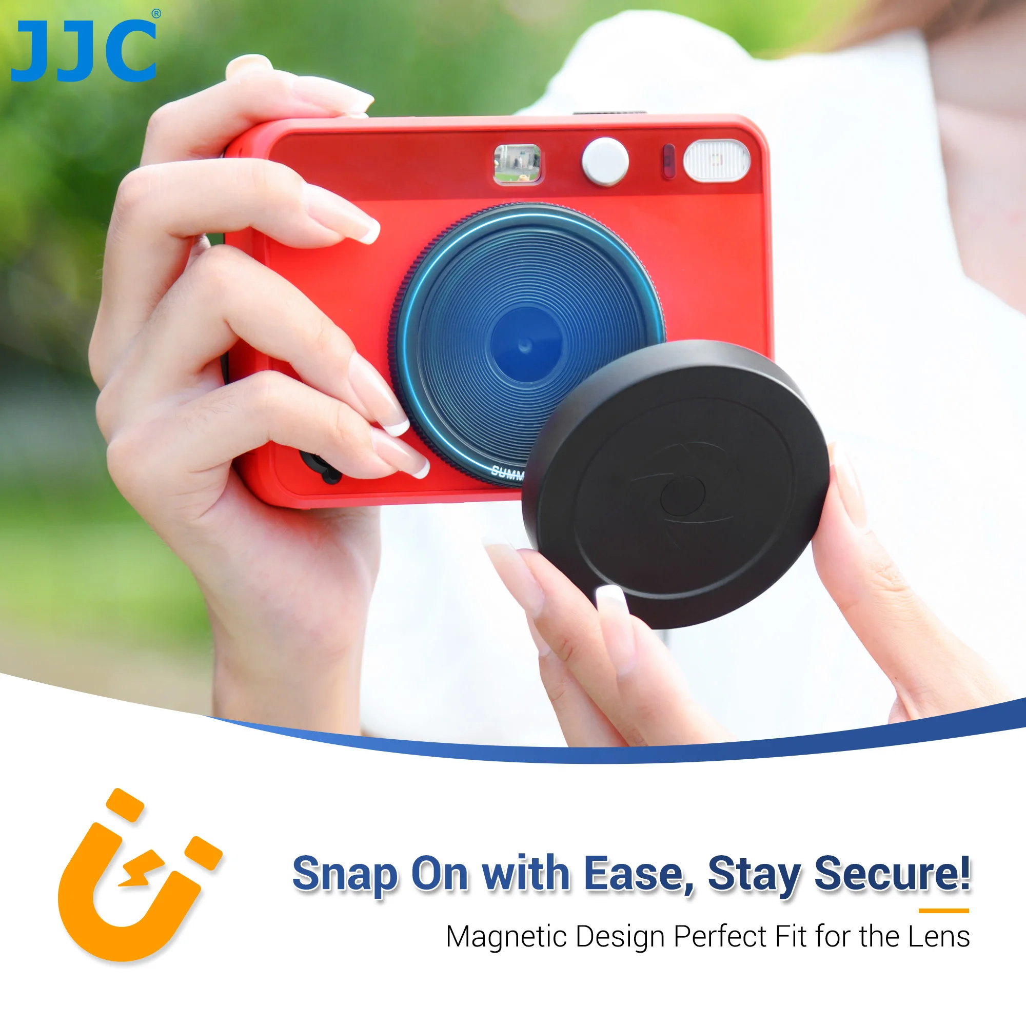 JJC Magnetic Lens Cap for the Leica SOFORT 2 Camera Lens Cap Cover Protect lens With Anti-lost Rope