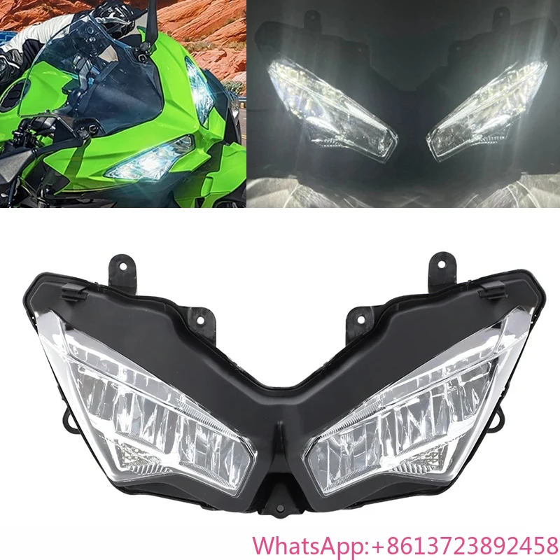 

Motorcycle Headlight Headlamp Head Light Lamp Housing Head ligh For Kawasaki Ninja 400 650 2018-2023 2024 ZX6R ZX-6 636 ZX250