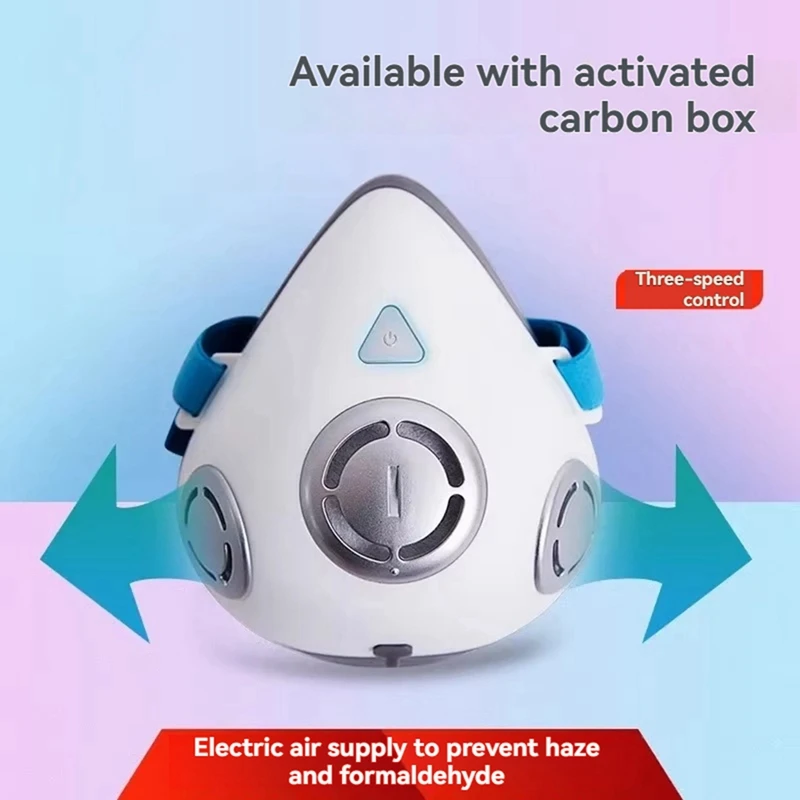 قناع ABJY-Smart القابل لإعادة الشحن مع صمام التنفس، قناع كهربائي مضاد للفورمالديهايد، منقي هواء محمول