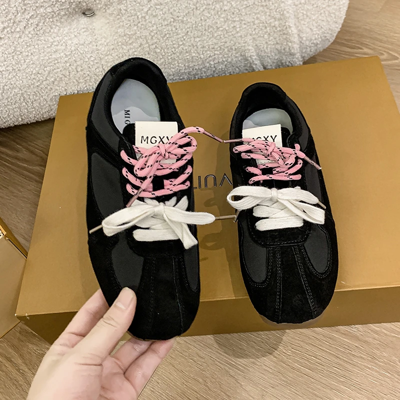 Autumn New Women Casual Sneakers Running Shoes 2024 Trend Luxury Designer Shoes Lace-up Sports Cozy Loafers Shoes Zapatos Mujer