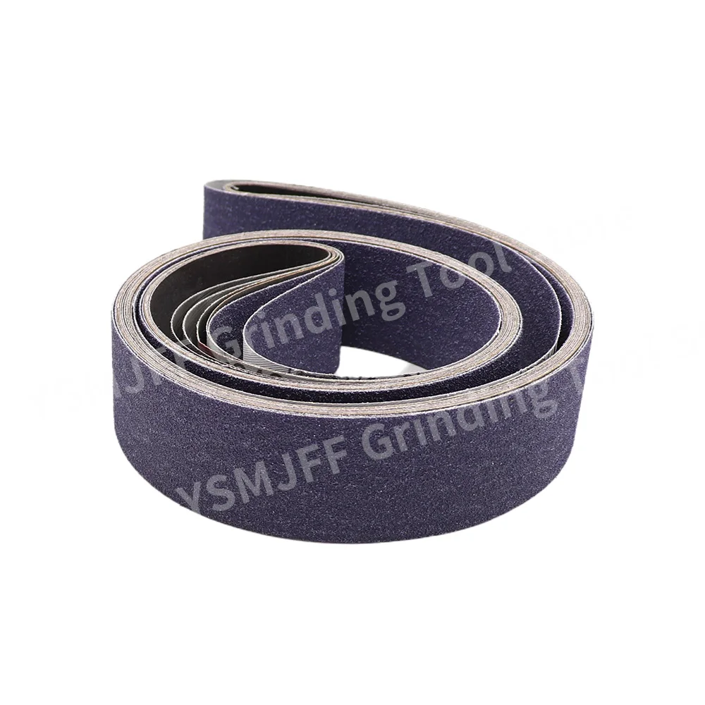 5PCS 2100*50mm Purple Sanding Belts 80-400 Grits Ceramic Alumina Sanding Belts for Metal Stainless Steel Polishing Sanding