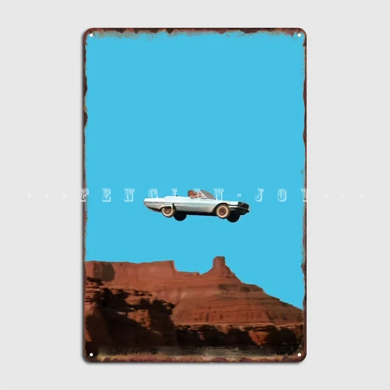 Thelma And Louise Car Mobils Terbang Metal Sign Club Home Decoration Poster Tin Sign Poster