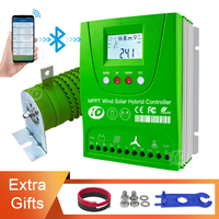 2400W MPPT Wind Solar Hybrid Controller Regulator Auto Match 12V 24V Or 24V 48V Wind 1200W PV 1200W Bluetooth Android APP