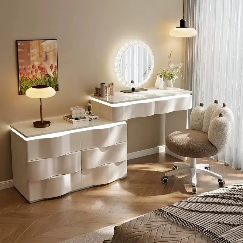 

Dressing Table Set Led Dressing Table Smart Bedroom Bedroom with Drawers and Mirror