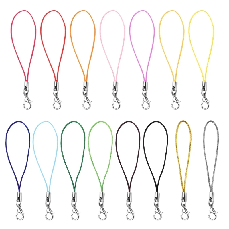 Stylish Wrist Lanyard Carabiner DIY Phone Lanyard Perfect Phone Accessories Phone Chain for USB Drives Jewelry Crafts