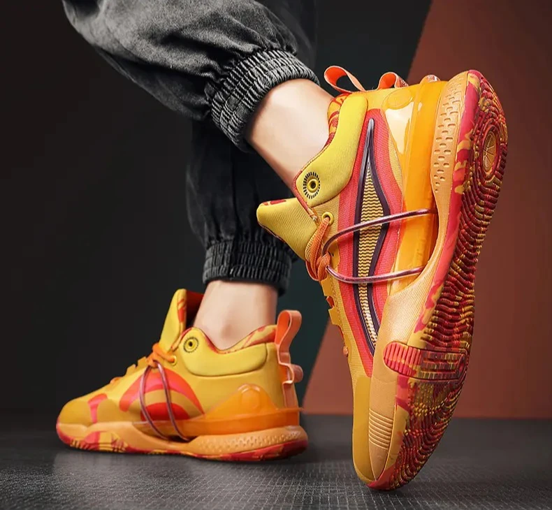 

Summer new men's basketball shoes with rubber soles, anti-slip and wear-resistant sports shoes, breathability Couple sneakers