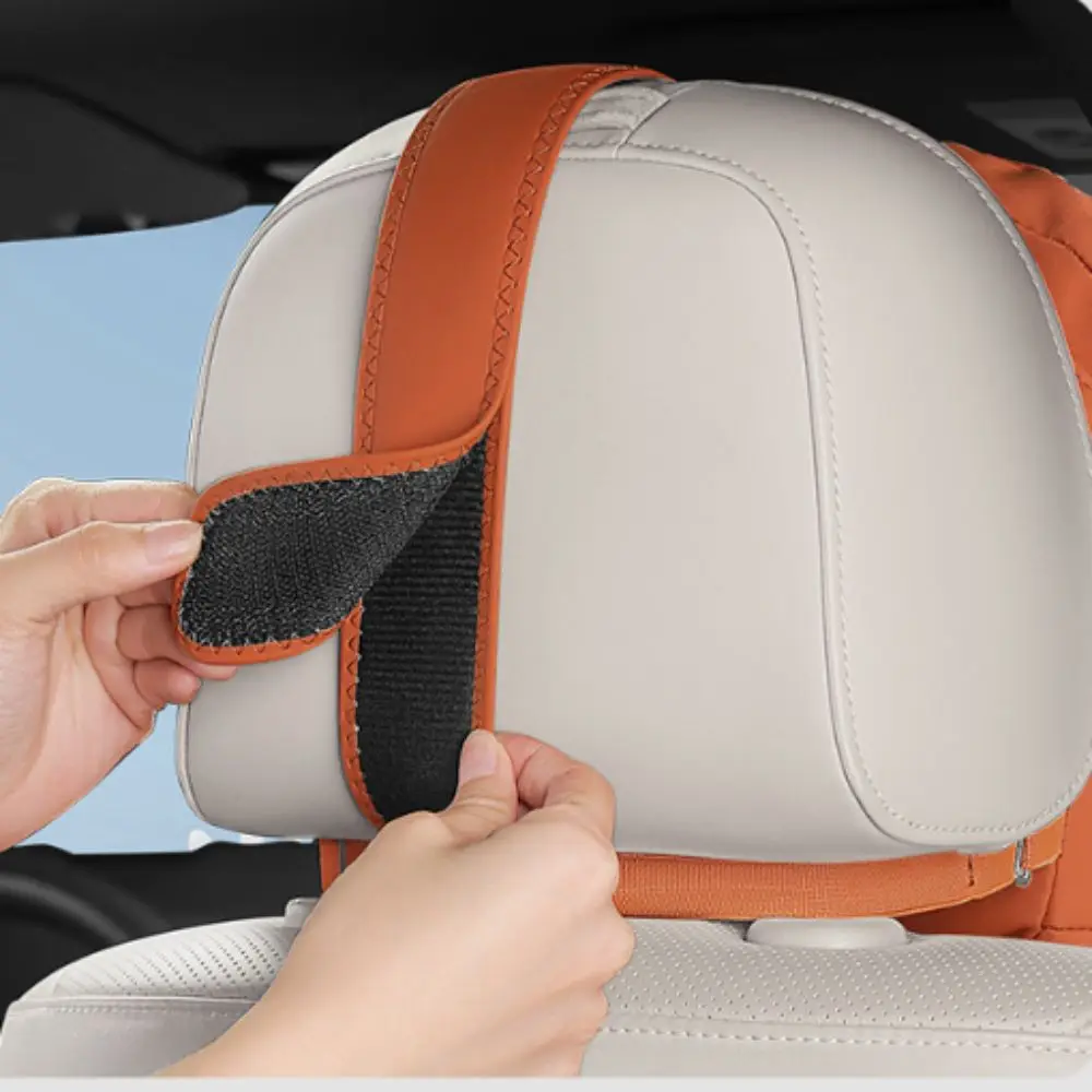 Perforated Surface Car Neck Pillow Breathable Filling Segmented Padded Lumbar Support Cushion Multiple Neutral Colors