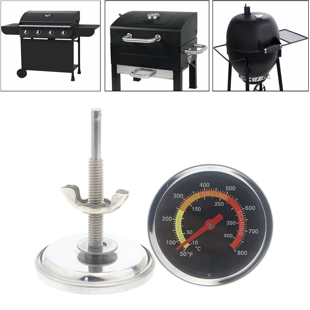 

Barbecue Thermometer Stainless Steel 10-400 Degrees Celsiu Grill Temperature Gauge Oven Temperature Meters Long Probe BBQ