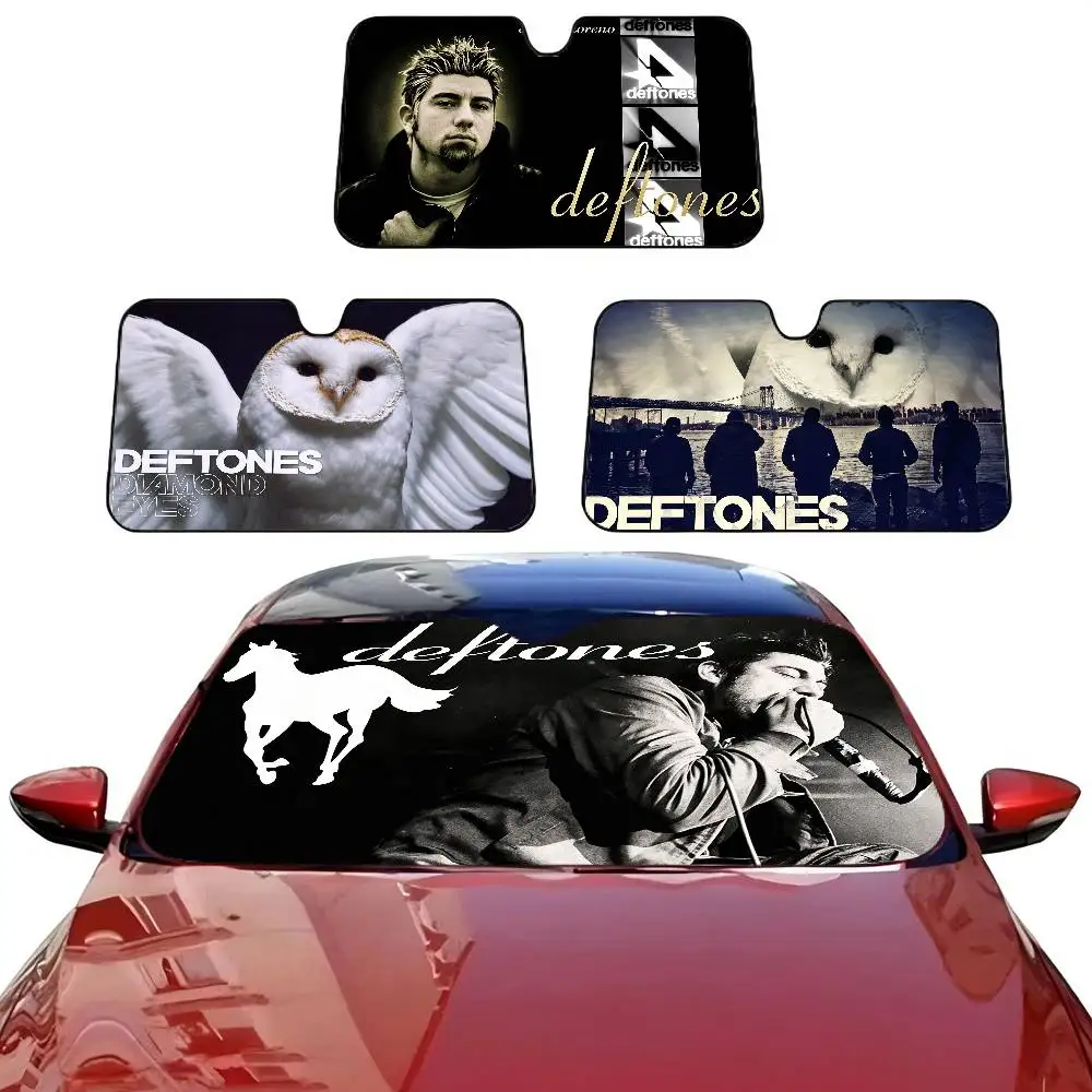 Band D-Deftones Music Windshield Sunshade Anime Cute Car Front Windshield 70x130cm Sun Visor Heat Reflector