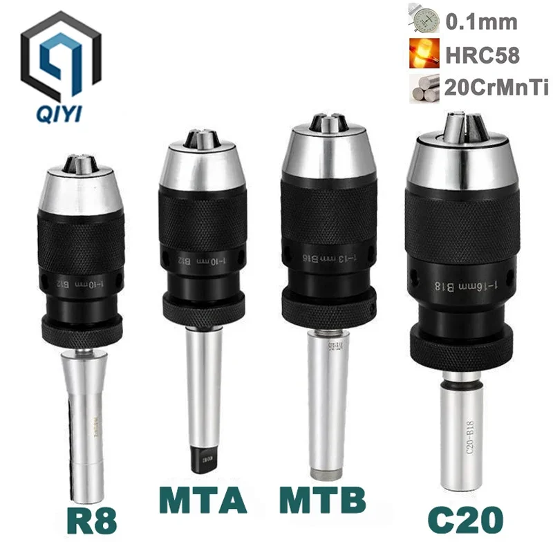 MT2 MT3 MT4 MT5 R8 C10 C12 C16 C20 B10 B12 B16 B18 B22 Morse Drill Chuck Lathe CNC drill machine self-tightening drill chuck