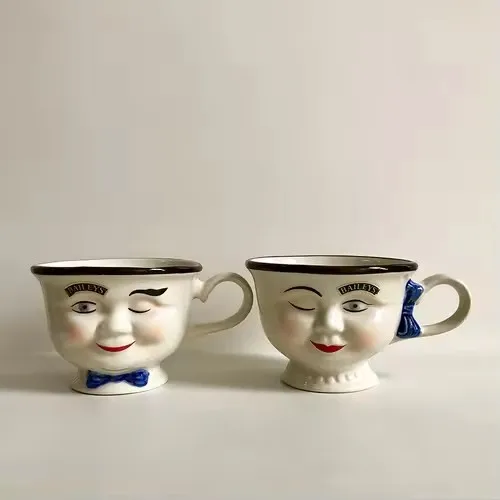 275ml Ceramic Mug Human Face Coffee Cup Couple Cups Milk Tea Cup Water Glasses Breakfast Cups Coffee Mugs Tea Mug Milk Mugs