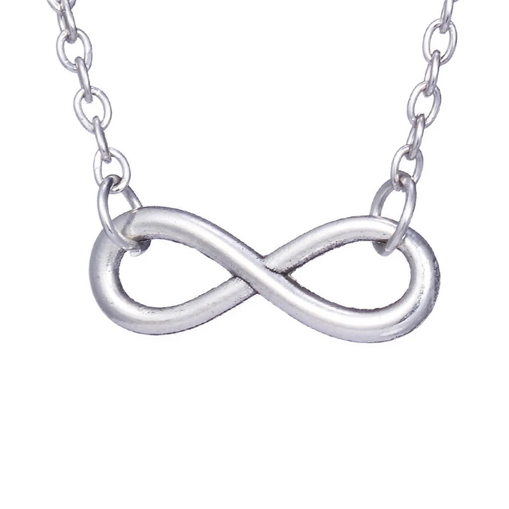 الأزياء 8 كلمة على شكل قلادة سحر إنفينيتي رمز قلادة قلادة مجوهرات هدايا عيد الميلاد عيد الميلاد #6