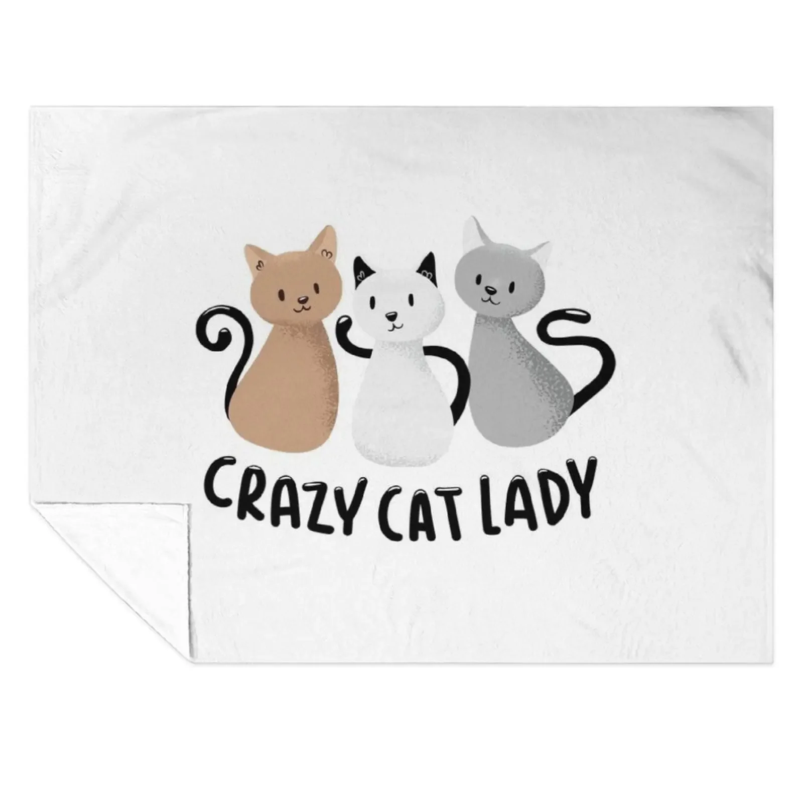 

Crazy Cats Lady Throw Blanket Hair Loose Thin Shaggy Blankets