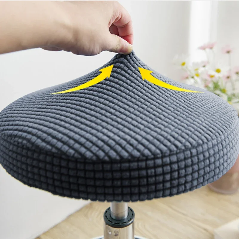 Fodere per sedie jacquard Fodera morbida elastica rotonda in spandex per sgabelli da bar Protezione per sedili per sedie Fodera per decorazioni per ufficio domestico