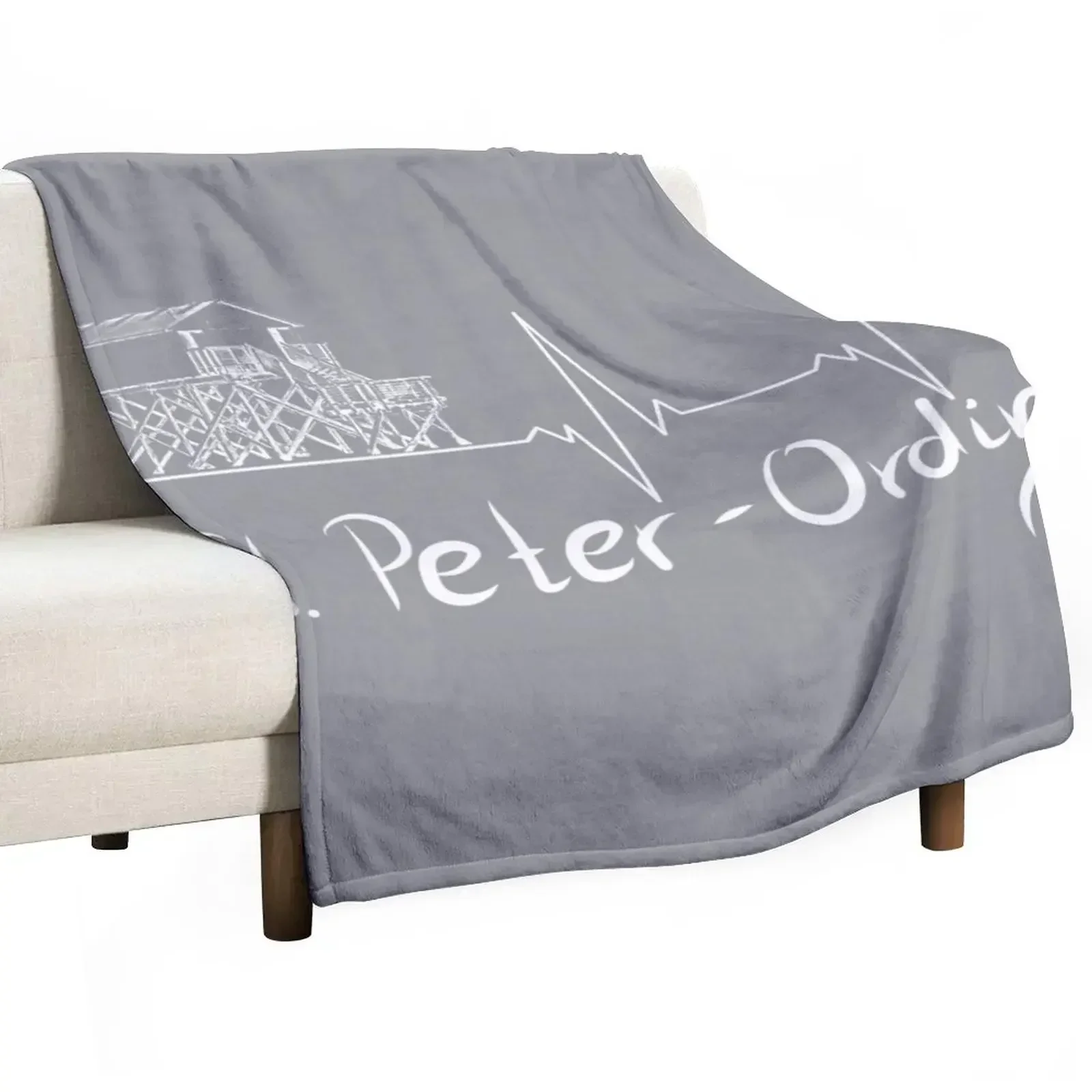 Pulse trace Pfahlbau Sankt Peter-Ording Throw Blanket Blankets For Sofas Flannels Shaggy Blankets